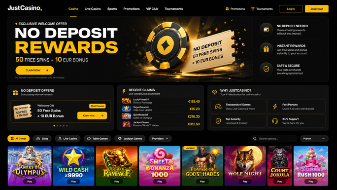 justcasino Gameplay